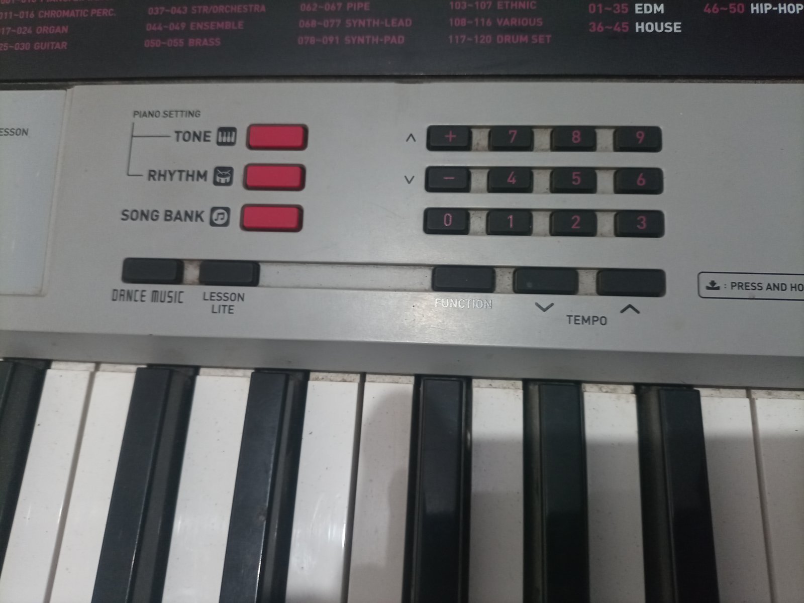 Teclado para iniciante